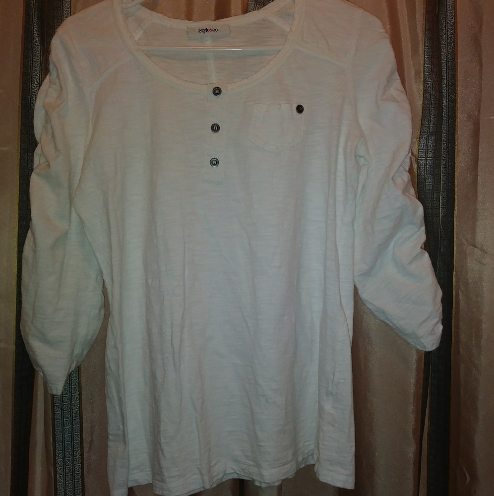 White long sleeve top